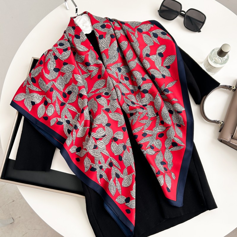 90cm Square Scarf High Quality - Scarf Silk Square ulasan dan harga