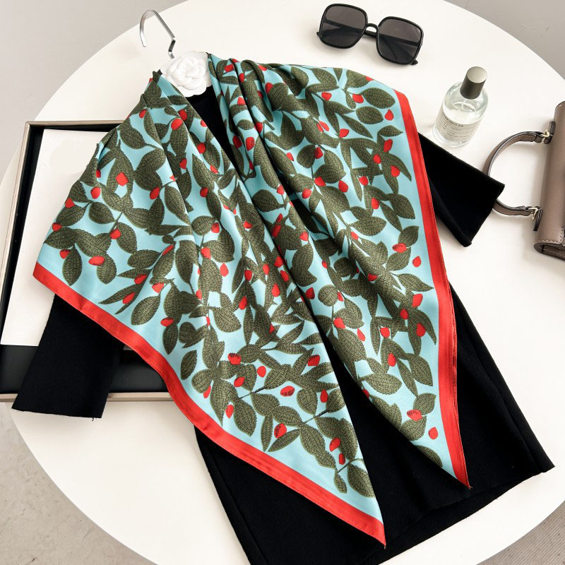 90cm Square Scarf High Quality - Scarf Silk Square ulasan dan harga