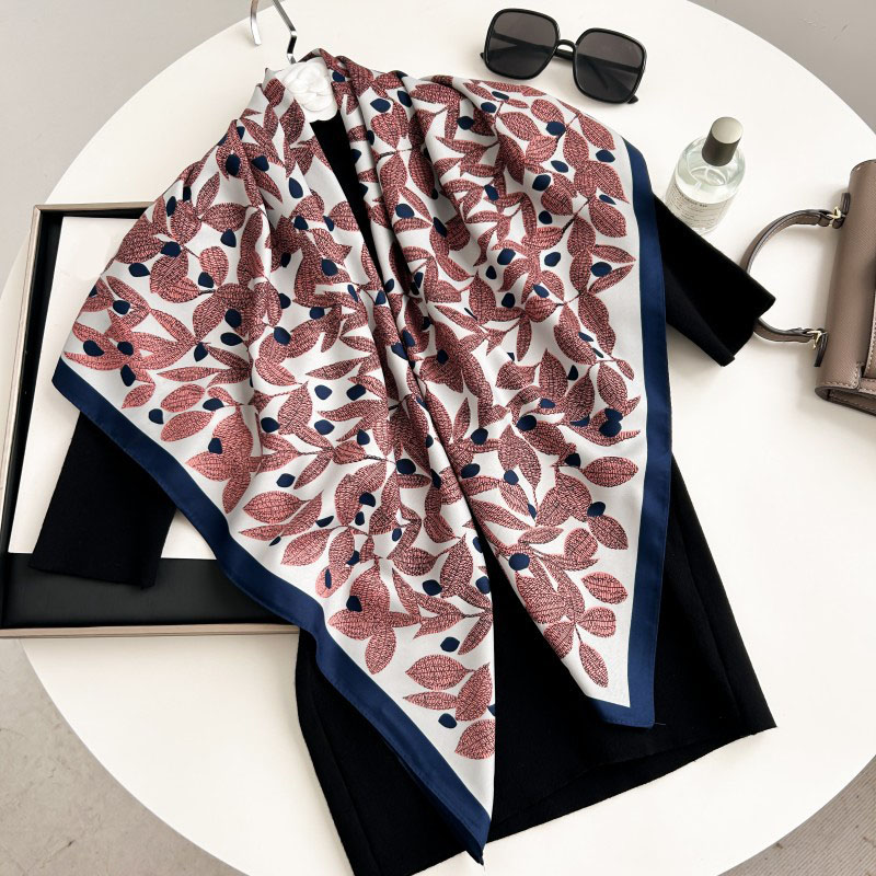 90cm Square Scarf High Quality - Scarf Silk Square ulasan dan harga