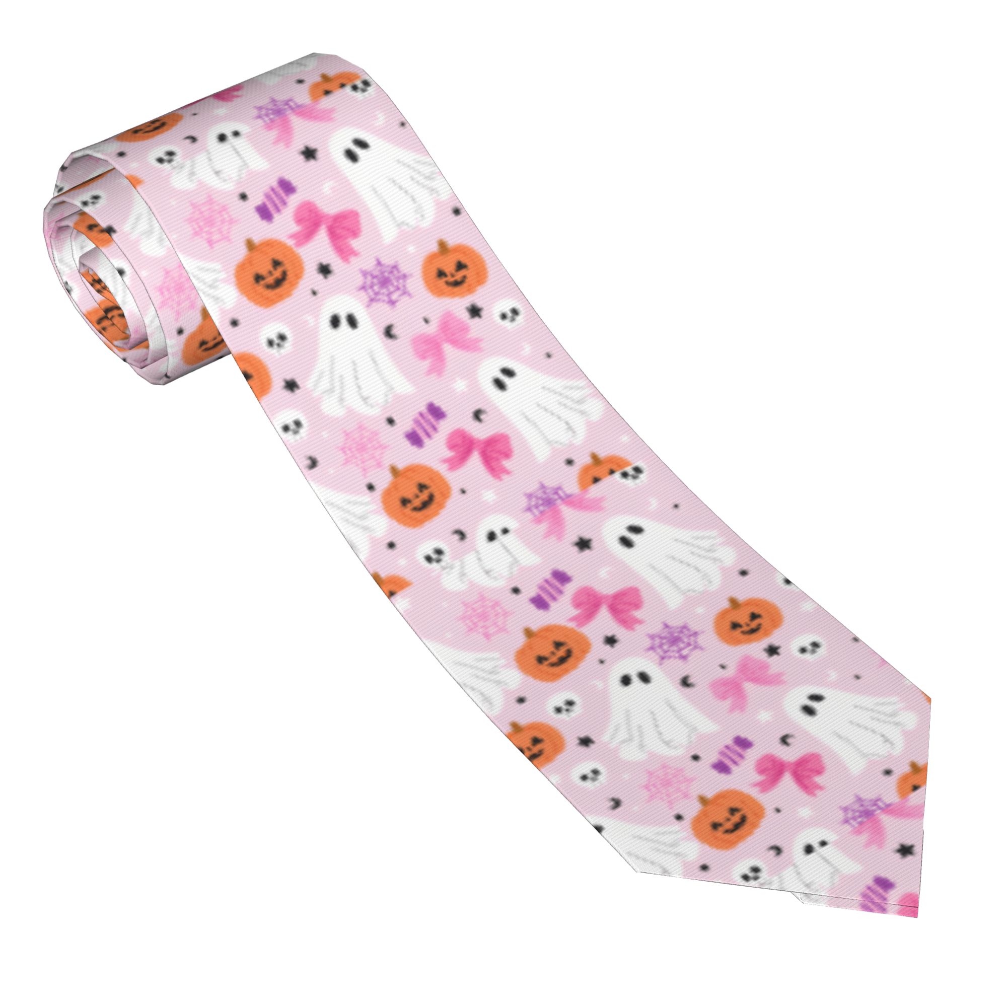 Pink Halloween Ghosts Pattern  - Skinny Tie Men ulasan dan harga