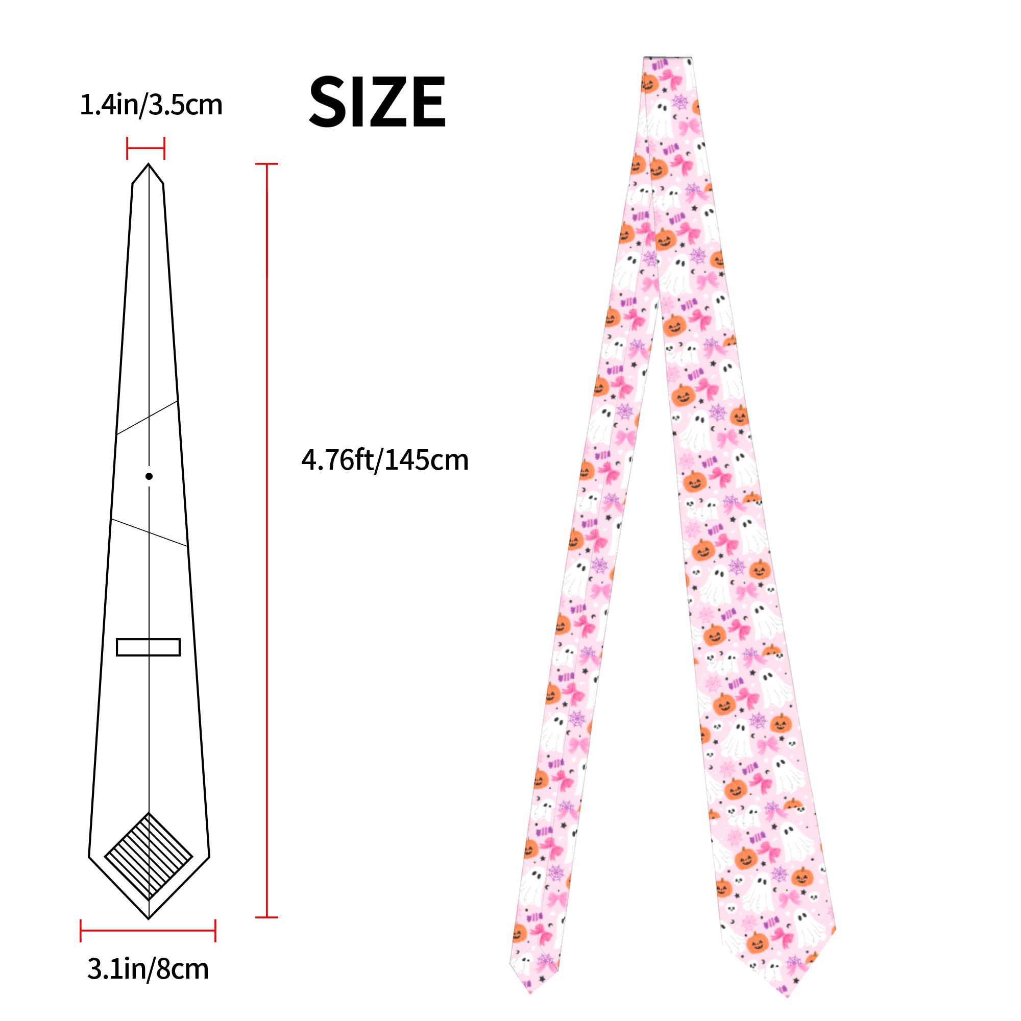 Pink Halloween Ghosts Pattern  - Skinny Tie Men ulasan dan harga