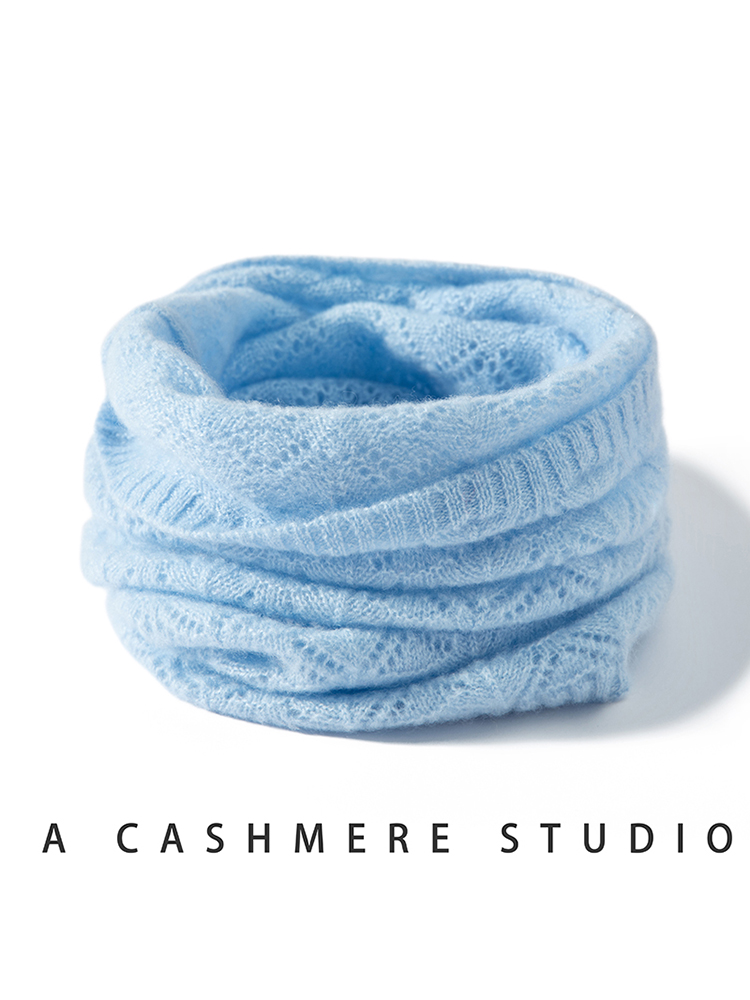 Womens 100% Cashmere Fan Point - Infinity Scarf Knit ulasan dan harga