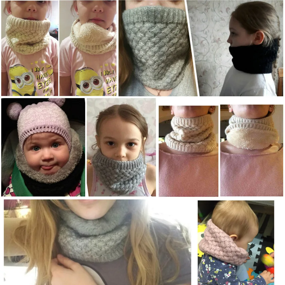 Kids Girls/Boys Winter Knitted - Infinity Scarf Knit ulasan dan harga