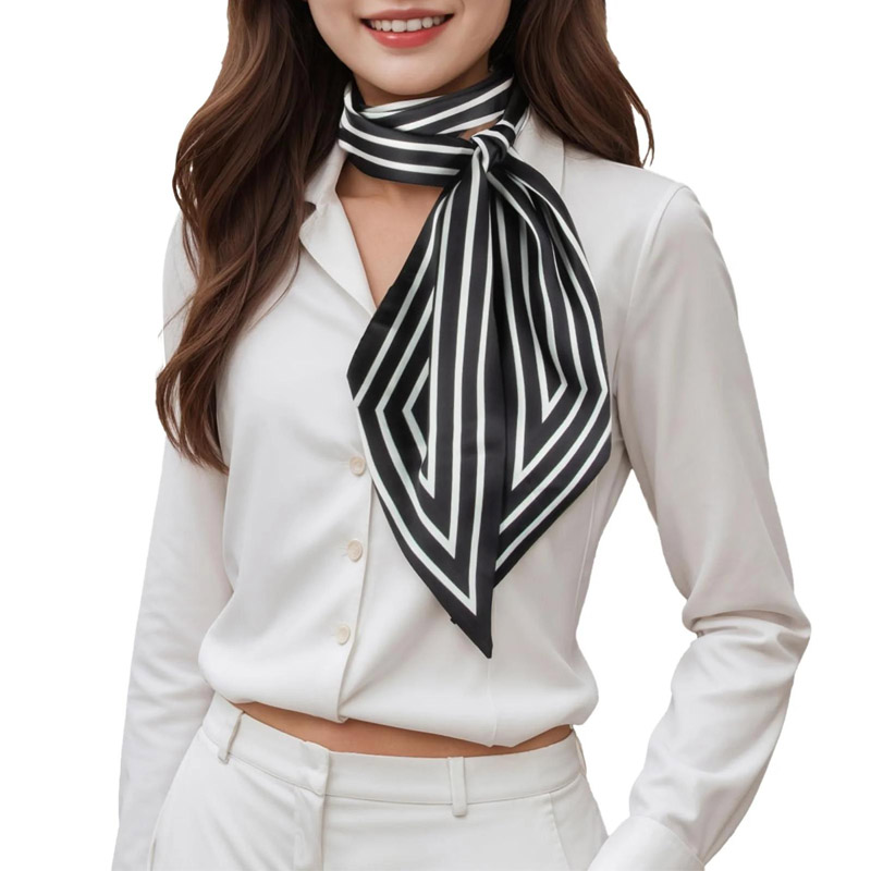 Fashion Stripes Hair Ribbon Sc - Silk Tie Striped ulasan dan harga