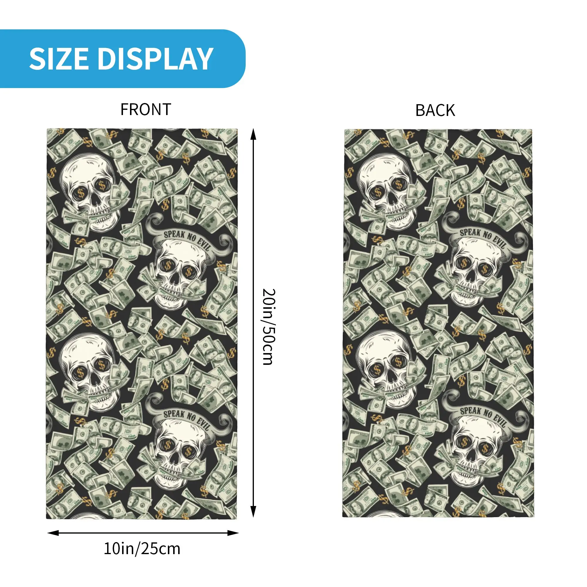 New Dollar Skull Pattern Winte - Neck Warmer Tube ulasan dan harga
