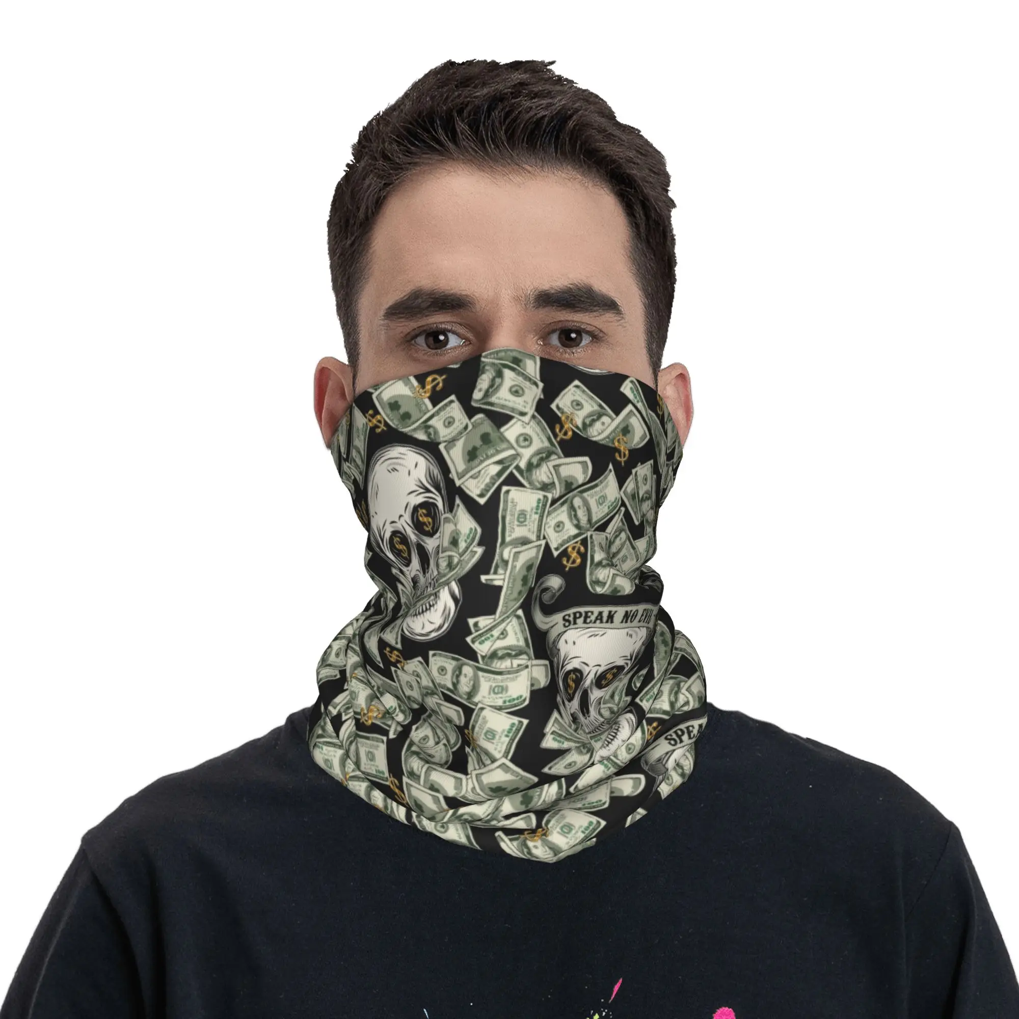 New Dollar Skull Pattern Winte - Neck Warmer Tube ulasan dan harga