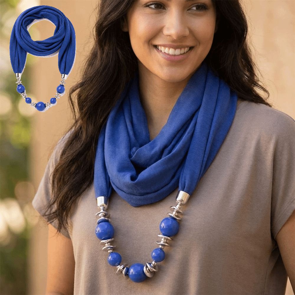 Fashion Chiffon Scarf Beaded E - Infinity Scarf Knit ulasan dan harga