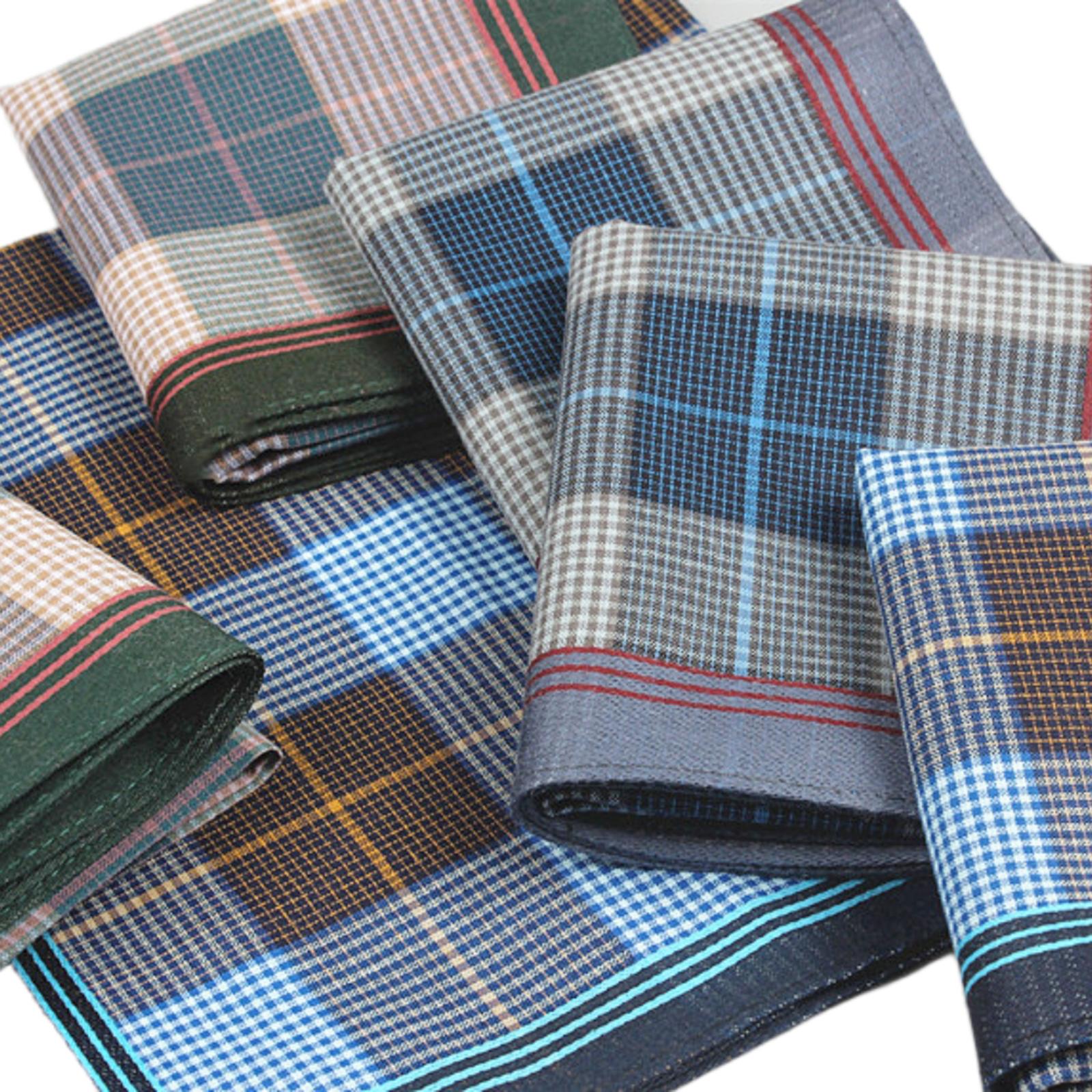 6Pcs Pocket Square Hankies, Un - Handkerchief Cotton Men ulasan dan harga