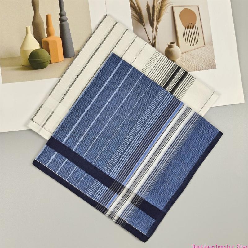 E1PE Stripes Handkerchief Pock - Handkerchief Cotton Men ulasan dan harga