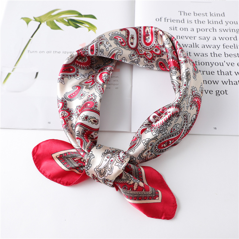 60cm Luxury Square Silk Scarf  - Scarf Silk Square ulasan dan harga