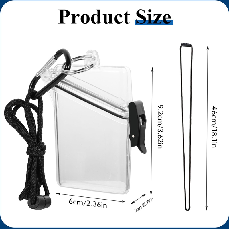 5 Pack Waterproof ID Badge Hol - Lanyard Badge Holder ulasan dan harga
