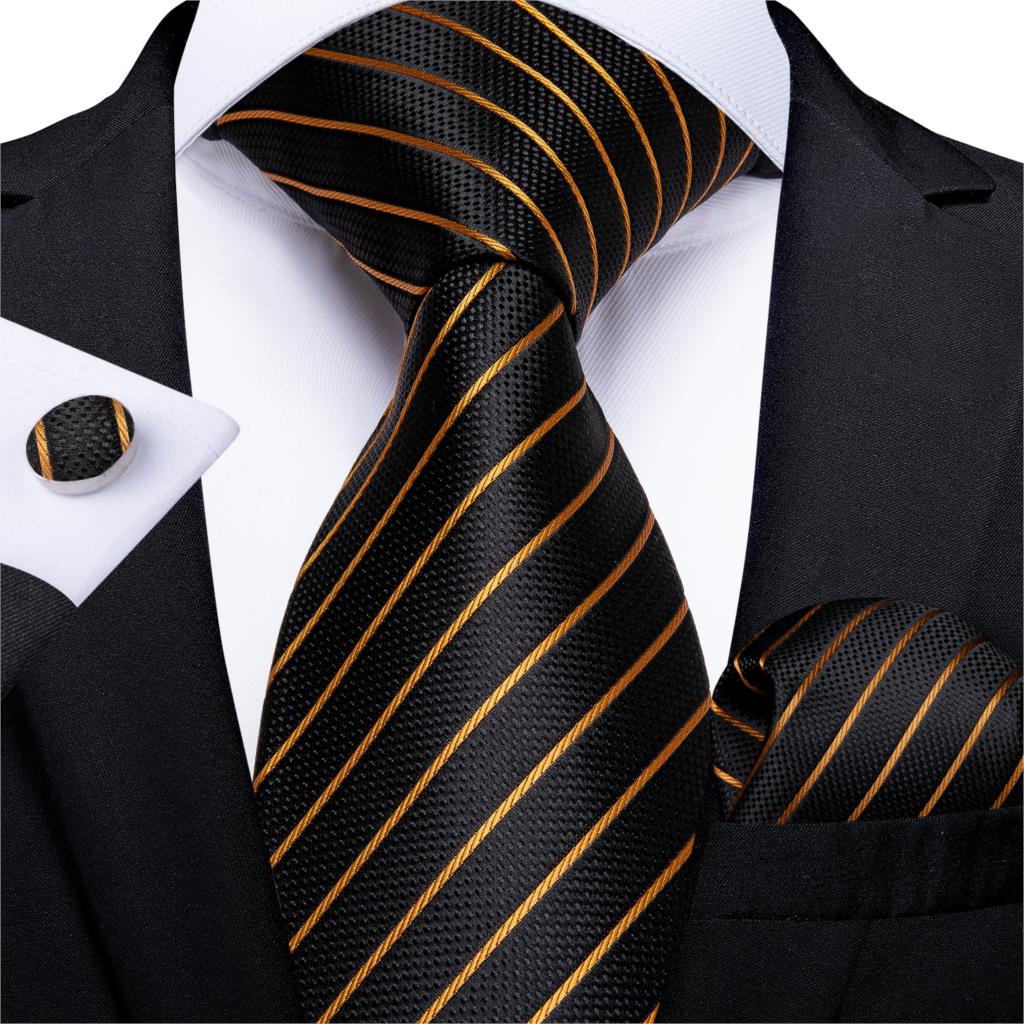DiBanGu Designer Mens Wedding  - Silk Tie Striped ulasan dan harga