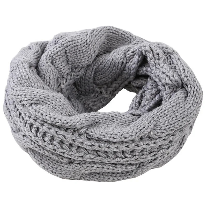 Men Women Boys Girls Thick Rib - Infinity Scarf Knit ulasan dan harga