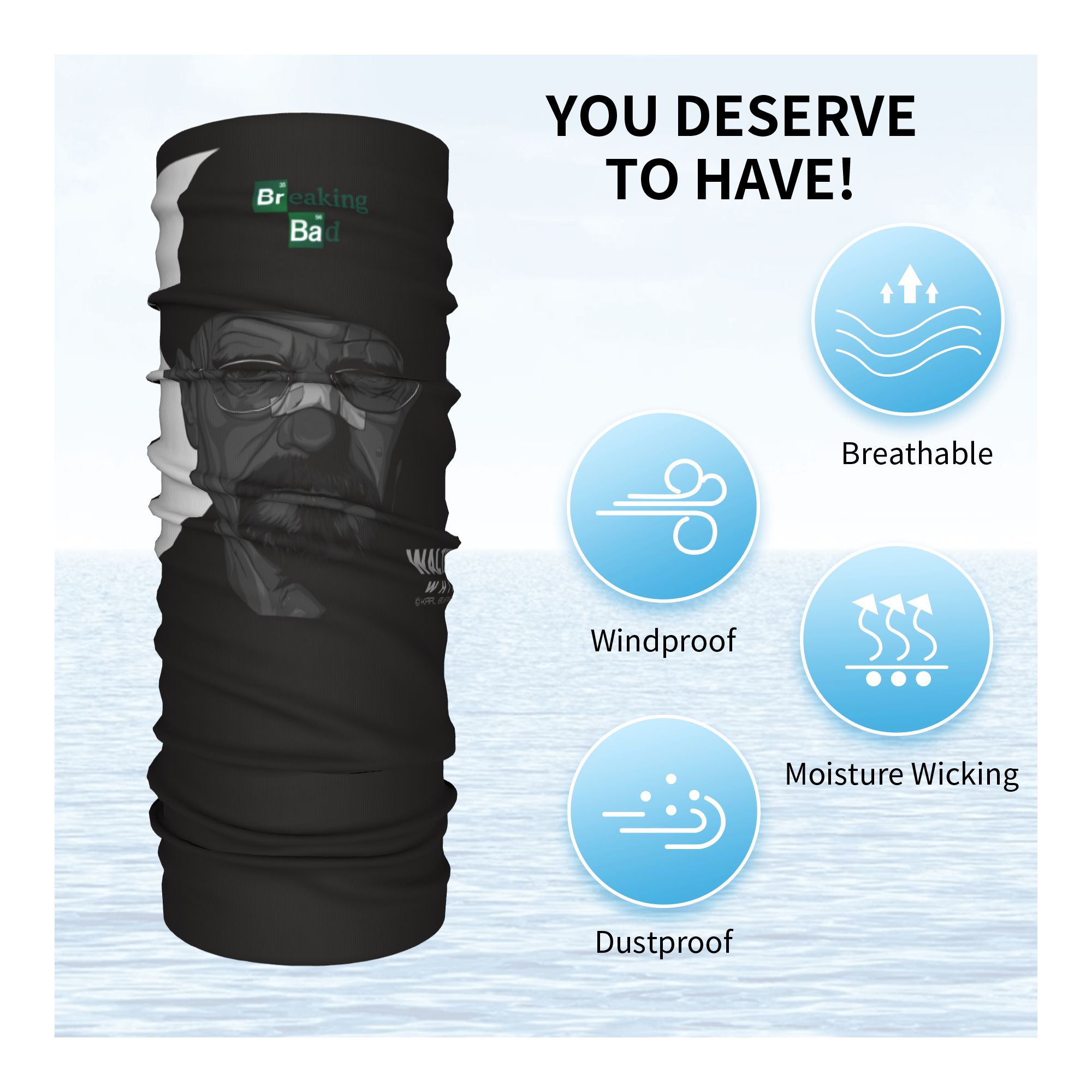 Custom Cool Breaking Bad Walte - Neck Warmer Tube ulasan dan harga